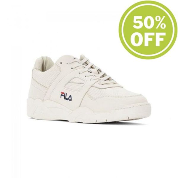 Fila Cedar Low Marshmallow Low-Cut Men's Sneakers - Ivory,NZ 187-6412